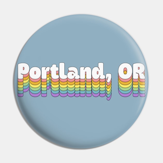 Portland, OR // Retro Typography Design Pin by DankFutura