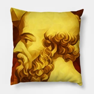 Eratosthenes of Cyrene Golden Portrait | Eratosthenes of Cyrene Artwork 9 Pillow