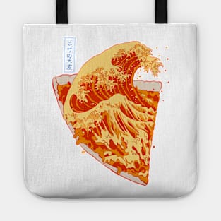 The Great Wave of Pizza Tote