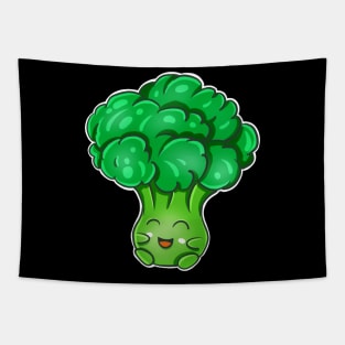 Broccoli Kawaii Cute Vegetable Veggie Essen Fun Tapestry