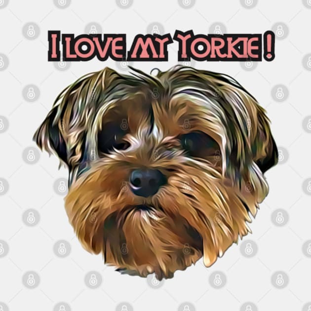 I love my Yorkie by AdrianaHolmesArt