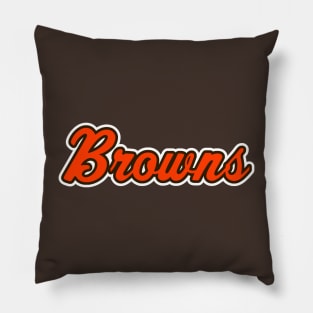 Browns Football Script Pillow