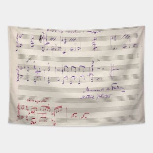 Falla | Original handwritten score of Manuel de Falla 2 Tapestry