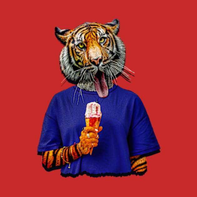 Tiger love Ice-cream by sungraphica