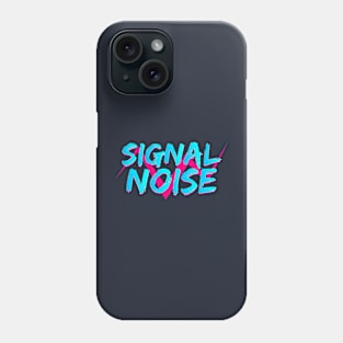 Signal Noise retro text Phone Case