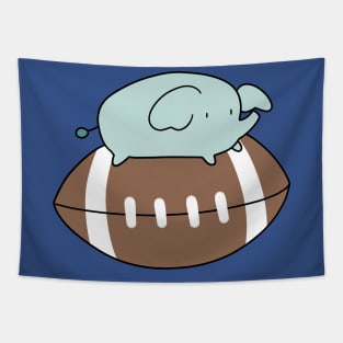 Tiny Elephant and Football Tapestry