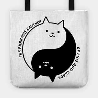 The Purrfect Balance Of Cute And Chaos Cat Tote