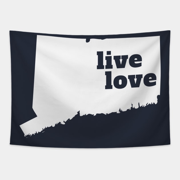 Connecticut - Live Love Connecticut Tapestry by Yesteeyear