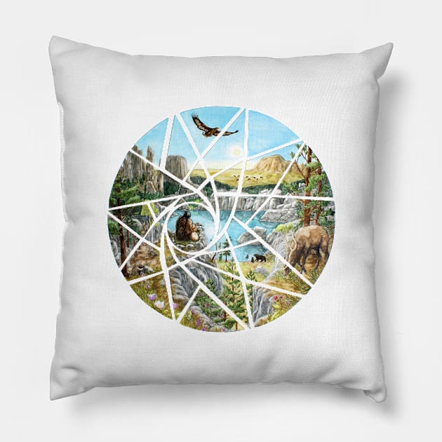 Paha Sapa (The Black Hills) Pillow by Aurora Illustration