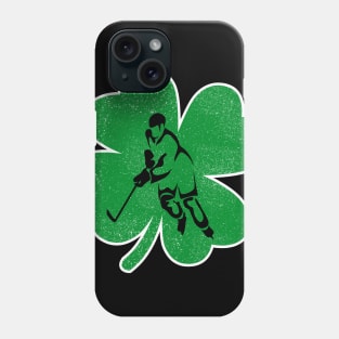 Hockey Shamrock Clover Vintage T-Shirt Irish Gift Phone Case