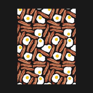 Bacon and Eggs Pattern T-Shirt