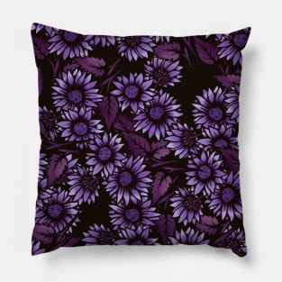 Purple Floral Pillow