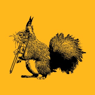 Squirrel wielding Trombone T-Shirt