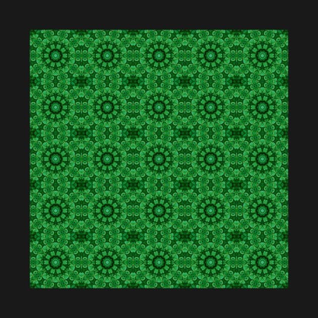 Green Clover Kaleidoscope pattern 9 by Swabcraft