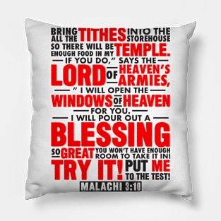 Malachi 3:10 Pillow