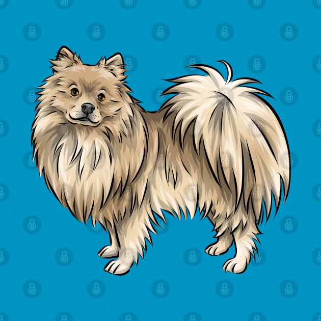 German Spitz Klein by Shirin Illustration