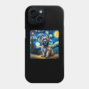 Starry Cairn Terrier Portrait - Dog Portrait Phone Case