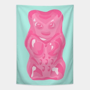 Pastel Pink Gummy Bear Tapestry