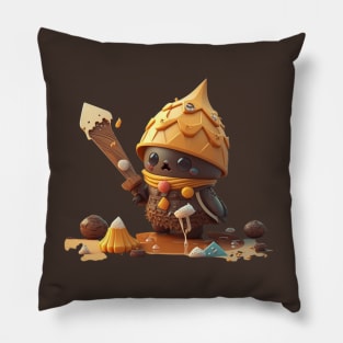 Ice Cream Cone fighting with the sword Pillow