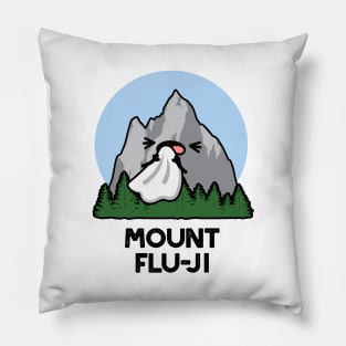 Mount Flu-ji Funny Mountain Pun Pillow