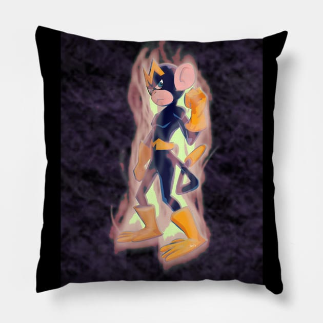 MONKEY FROM DEXTER'S LAB Pillow by droidmonkey