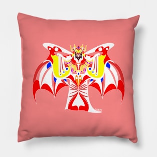 uukum soots camazots the mayan dracula vampire ecopop pattern armor warlord Pillow