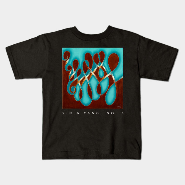 Yin Yang No 6 With Title Abstract Art Kids T Shirt Teepublic