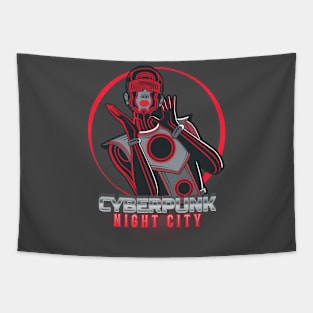 Cyberpunk Night City Tapestry