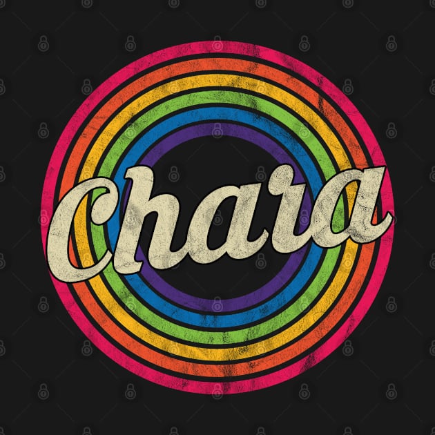 Chara - Retro Rainbow Faded-Style by MaydenArt