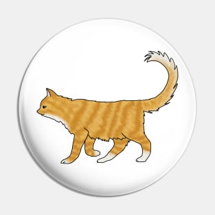 Fluffy orange cat Pin