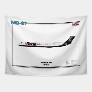 McDonnell Douglas MD-81 - Jetran Air (Art Print) Tapestry