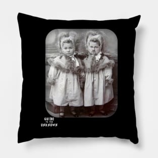 Old Timey Spooky Siblings Pillow