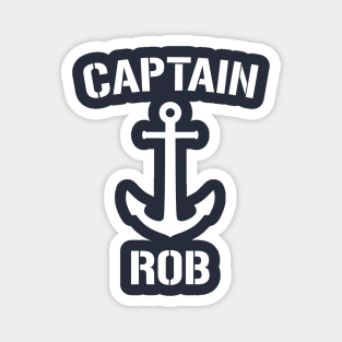 Nautical Captain Rob Personalized Boat Anchor Magnet