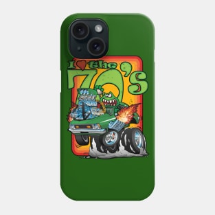 I Love the Seventies Classic Funny Car Cartoon Phone Case