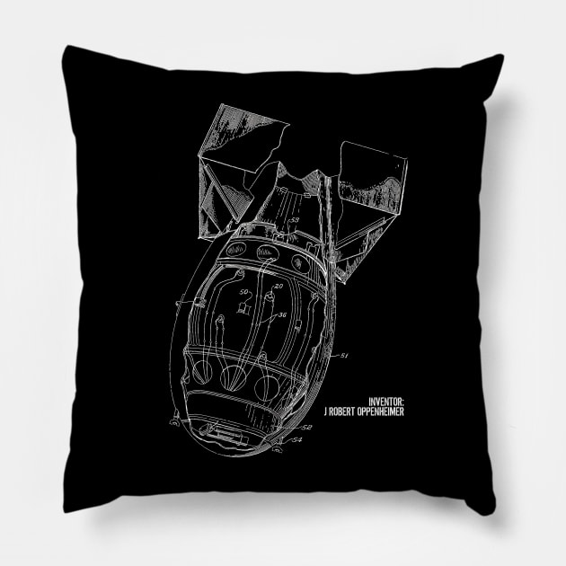 The Nuclear Bomb Patent By J Robert Oppenheimer Pillow by Distant War