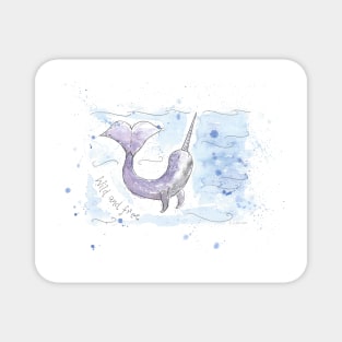 Narwhal illustration Magnet