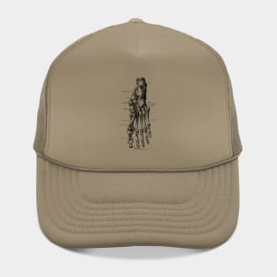 Left Foot Skeletal Diagram - Vintage Anatomy Hat