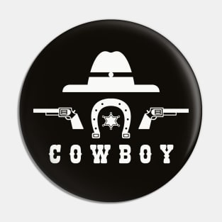 Cowboy (white) Pin