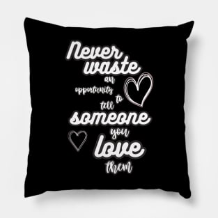 never waste love Pillow