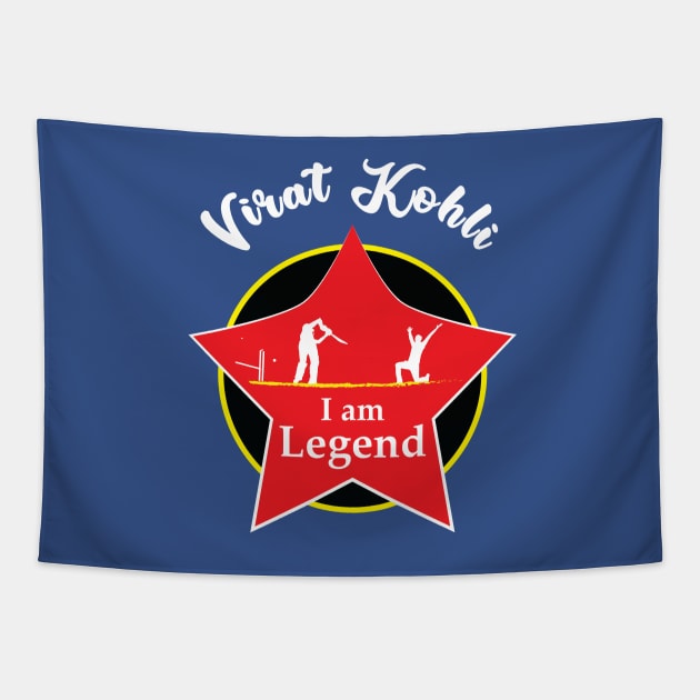 Virat Kohli - I am Legend T-shirt Tapestry by VectorPB