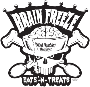 Brain Freeze Eats-N-Treats B/W Magnet