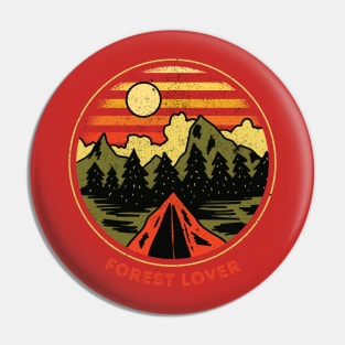 Camping Life in Wonderlust and Hiking trail Gift for forest lover Pin
