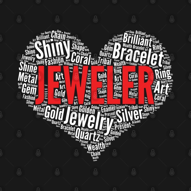 Jeweler Heart Shape Word Cloud Jewelry Maker graphic by theodoros20