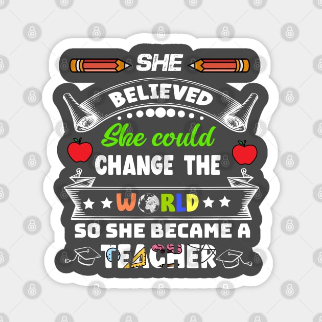 Teacher design shirt Magnet by Printashopus