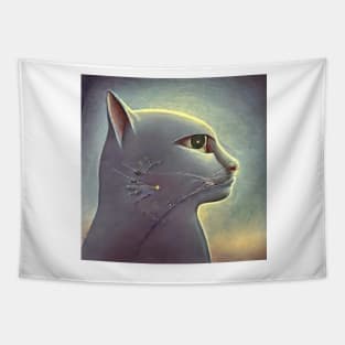 clock cat Tapestry