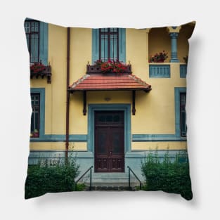 vintage house facade Pillow