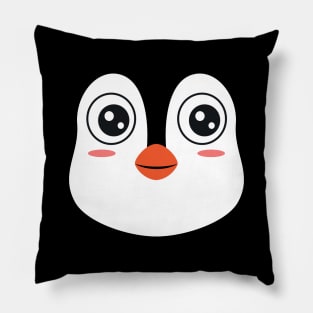 Cute Penguin Face Easy Halloween Costume Gift Pillow