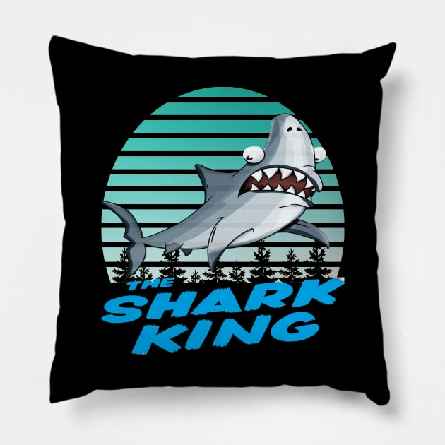 The Shark King Pillow by zaknad8