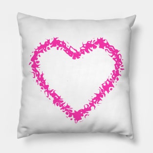 HOT Pink Heart Happy Valentines Day Pillow