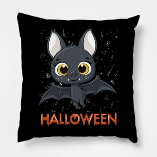 Trick or treat Funny cute bat Halloween cute scary little bat Pillow